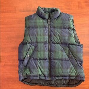 Eddie Bauer Plaid Puffer Vest - large